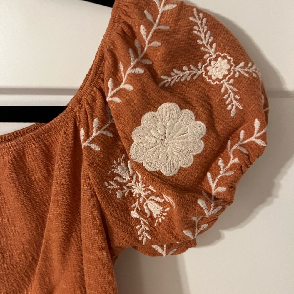 Orange Off-Shoulder Top - Picture 3 of 7